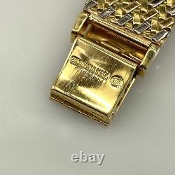18K Gold Tri Color Universal Geneve Rare Ultra Thin Mechanical Vintage Watch
