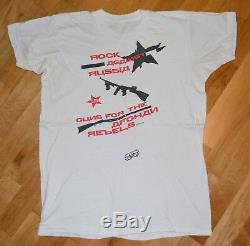 1980's The CLASH vtg punk concert t-shirt Rock Against Russia (XL) Ultra Rare