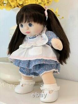 1987 Mattel My Child Doll RARE Blue-Eyed Brunette Ultra Long Restored & Dressed