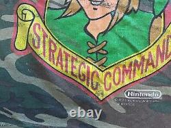 1989 Legend Of Zelda Vintage ULTRA RARE shirt CAMO Punk Rock Nintendo Icon Link