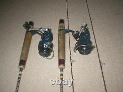 2 Mitchell Garcia 508 Spinning Reels with Conolon 5 Star 5' Ultra Lite Rods Rare