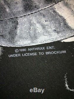 ANTHRAX 1990 Persistence Of Time Ultra Rare Vintage All-Over Print T-Shirt XL