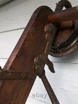 Antique vintage Library Ladder Milbradt MFG Co. Ultra rare with hardware! Look