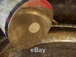 Auth Ultra RARE Vintage GUCCI Horn / Silver Cup Goblet Mug Vase or Barware GG