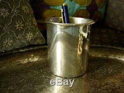 Auth Ultra RARE Vintage GUCCI Silver Cup Goblet Mug Vase Accessory Barware GG