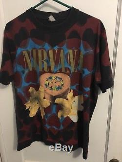 Authentic Vintage 1993 Nirvana Heart Shaped Box T-shirt Size Large Ultra Rare