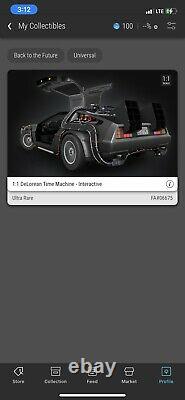 Back To The Future DeLorean Ultra Rare #06675 VeVe 3D Digital Collectible
