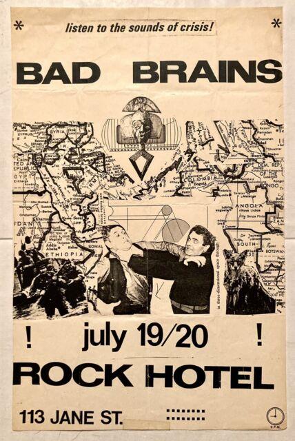 Bad Brains Ultra Rare Vintage 1985 Flyer 7/19-20/85 Rock Hotel The Ritz Nyc Nyhc