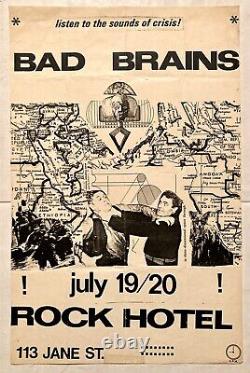 Bad Brains Ultra Rare Vintage 1985 Flyer 7/19-20/85 Rock Hotel The Ritz Nyc Nyhc