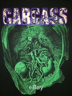 CARCASS 1991 Nationwide Necroticism Tour Ultra Rare Vintage T-Shirt Large
