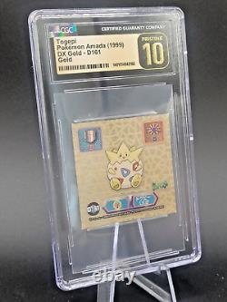 CGC Pristine 10 Togepi 1999 Pokemon Amada DX Gold D161 Vintage WOTC LOW POP