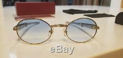 Cartier Giverny Sunglasses Vintage 18k Gold Platinum Ultra Rare 53/22 (Not Wood)