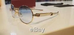 Cartier Giverny Sunglasses Vintage 18k Gold Platinum Ultra Rare 53/22 (Not Wood)