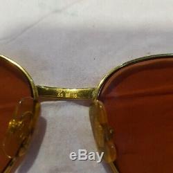Cartier Wood Sunglasses Auteuil Gold Plated Vintage Ultra Rare 135/18/55 LIMITED