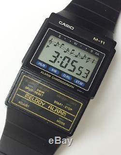 Casio M-11 Rare Melody Alarm Genuine Vintage Wrist Watch Ultra Thin Circa 1986