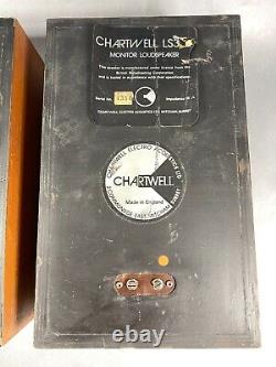 Chartwell LS3/5A Vintage Pair Audiophile Speakers BBC Ultra Rare Matched Pair