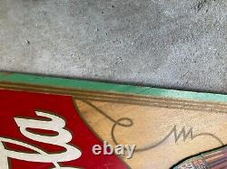 Coca Cola 1930 Original Kay Display Triangle Sign Ultra Rare Wood Sign Vintage