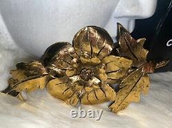 Coco Chanel Ultra Rare Vintage 4+ Inch Amazing Camellia Flower Brooch! Mint