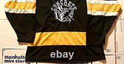 Concrete Music Ultra Rare Vintage 1990s Black & Gold Embroidered Hockey Jersey