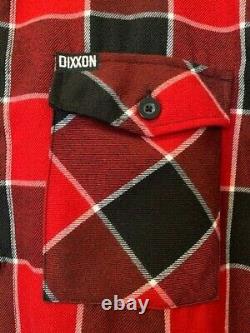 DIXXON FLANNEL 805 ULTRA RARE Plaid 2016 Men's Large L Red Black Vintage