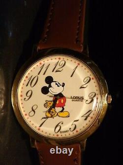 Disney Mens Vintage Seiko Lorus Mickey Mouse Watch (Luminous)-Ultra Rare-HTF-New