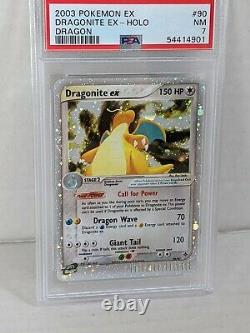 Dragonite ex Holo Rare EX Dragon 90/97 e-Reader Vintage Pokemon Card PSA 7