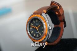 Edox Hydro-sub Ultra Rare Vintage Diver First Wr500 Ever 1965