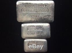 Engelhard MFR ULTRA RARE Poured Vintage Silver Set. See Description For Mintages