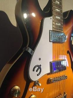Epiphone Casino Left Handed Ultra Rare Vintage Sunburst Semi Acoustic Guitar