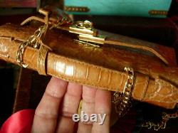 GORGEOUS Ultra Rare Alligator RAFLO Vintage Mini Kelly Birkin Hand Bag Purse