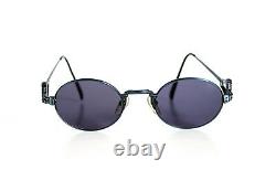 Gaultier Vintage Sunglasses 56-5105 Spring Action Marine Blue Ultra Rare