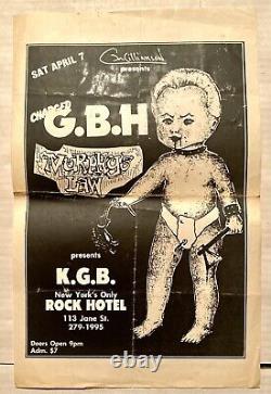 Gbh Murphys Law Ultra Rare Vintage 1984 Poster/flyer 4/7/1984 Rock Hotel Nyc