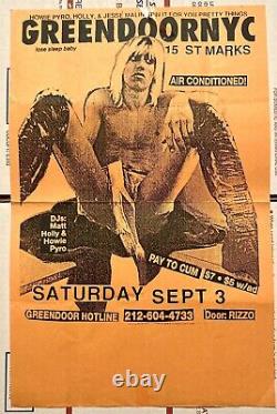 Greendoornyc Iggy Pop Ultra Rare Vintage 1994 Poster 9/3/94 Coney Island High