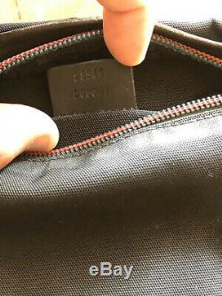 Gucci Ultra Rare Vintage Sherry Web Black Belt Bag Fanny Pack Waist Pouch