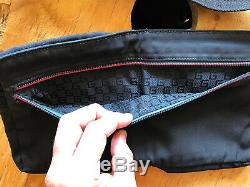 Gucci Ultra Rare Vintage Sherry Web Black Belt Bag Fanny Pack Waist Pouch