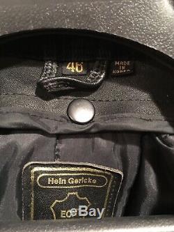 HARLEY DAVIDSON Hein Gericke Cafe Leather Jacket Black VTG 46 Ultra Rare