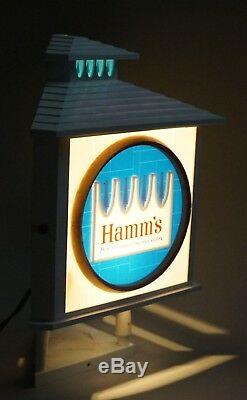 Hamm's Beer Sign Cash Register Light 1960's Vintage 3-sided Ultra Rare