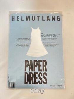 Helmut Lang Ultra Rare Vintage 1990 PAPER DRESS Brand New in Package