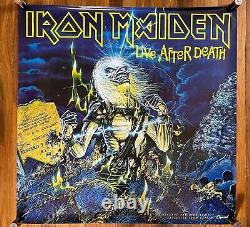 Iron Maiden Live After Death ULTRA RARE vintage promo poster 36 x 36 1985