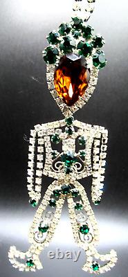 JULIANA Ultra RARE Articulated Aladdin Genie Vintage Necklace Pin Brooch