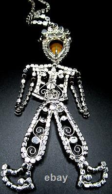 JULIANA Ultra RARE Articulated Aladdin Genie Vintage Necklace Pin Brooch