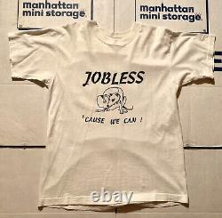 Jobless Cause We Can Ultra Rare Vintage 80's White Shirt Large Swiss Army Knife