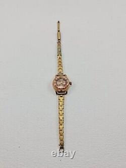 Jovial Ultra Rare Gold Plated 17 Jewels Swiss Waman Wristwatch Collectable Vtg