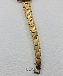 Jovial Ultra Rare Gold Plated 17 Jewels Swiss Waman Wristwatch Collectable Vtg