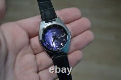 King Seiko Vanac 5626-7250 Ultra Rare Vintage Purple Dial Working Excellently