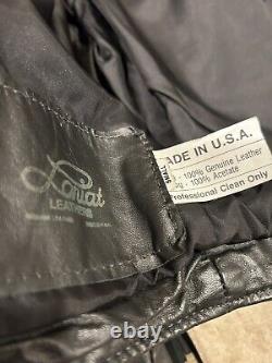Lariat Black Leather Ultra Rare Vintage Fringe Jacket Mint Condition Women's