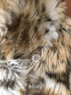Lilli Ann Ultra Rare Vintage 70s Faux Fur Lynx Swing Coat S/M