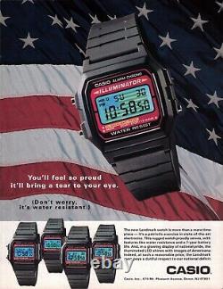 Limited Vintage Casio 1995 ULTRA RARE USA July 4th Watch F-106 W 1B module 1275