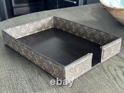 Louis Vuitton Ultra Rare Large Desk Coffee Table Tray Monogram Vintage Accessory