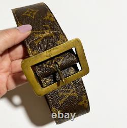 Louis Vuitton Ultra Rare Vintage Monogram Belt with Saks Fifth Avenue, Sz. 34, $299
